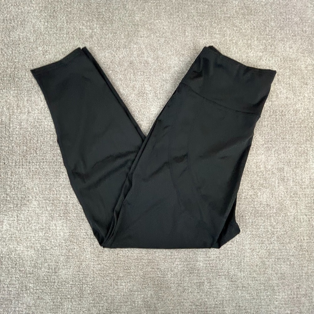 Bloomchic Leggings Womens 10-16 Black Nylon Stretch High Waist Gym Yoga Workwear